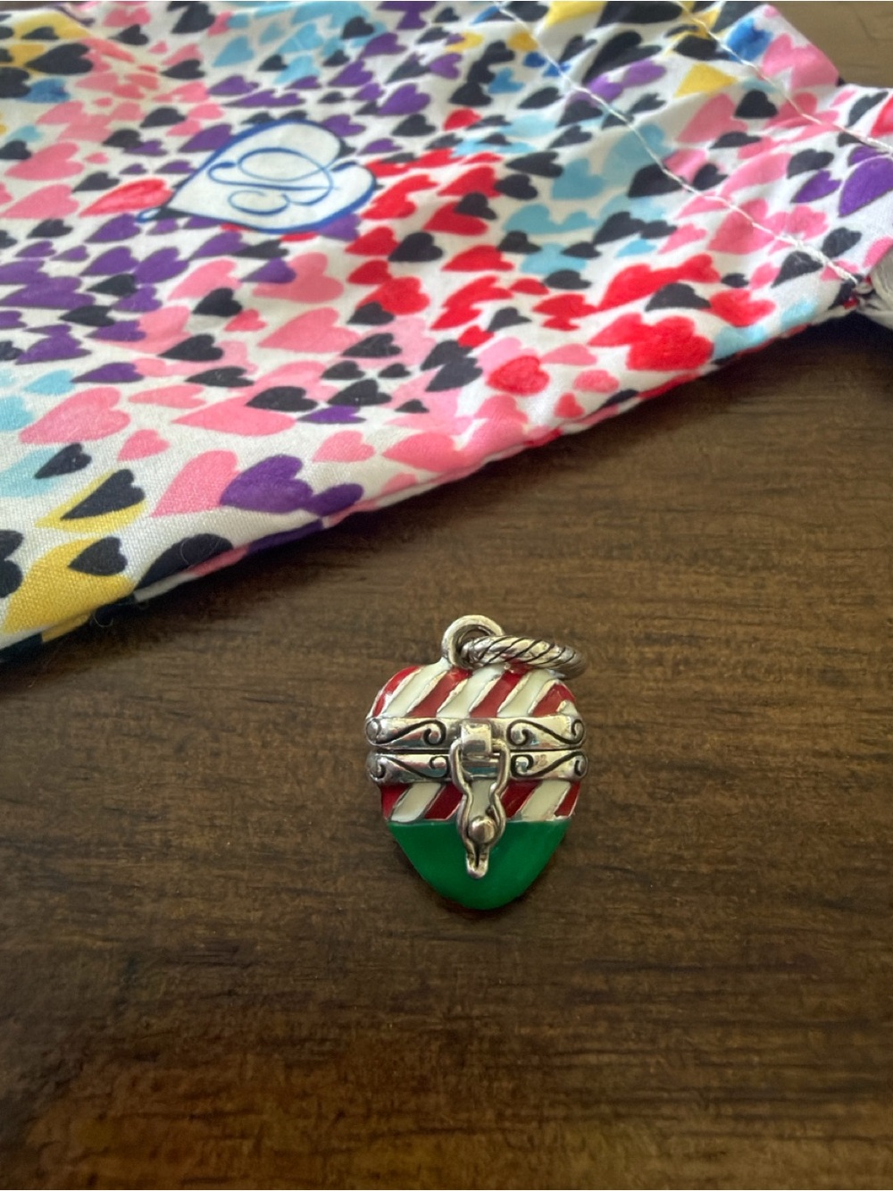 Brighton Jewelry CHRISTMAS HEART Charm Pendant STAR Inside RETIRED